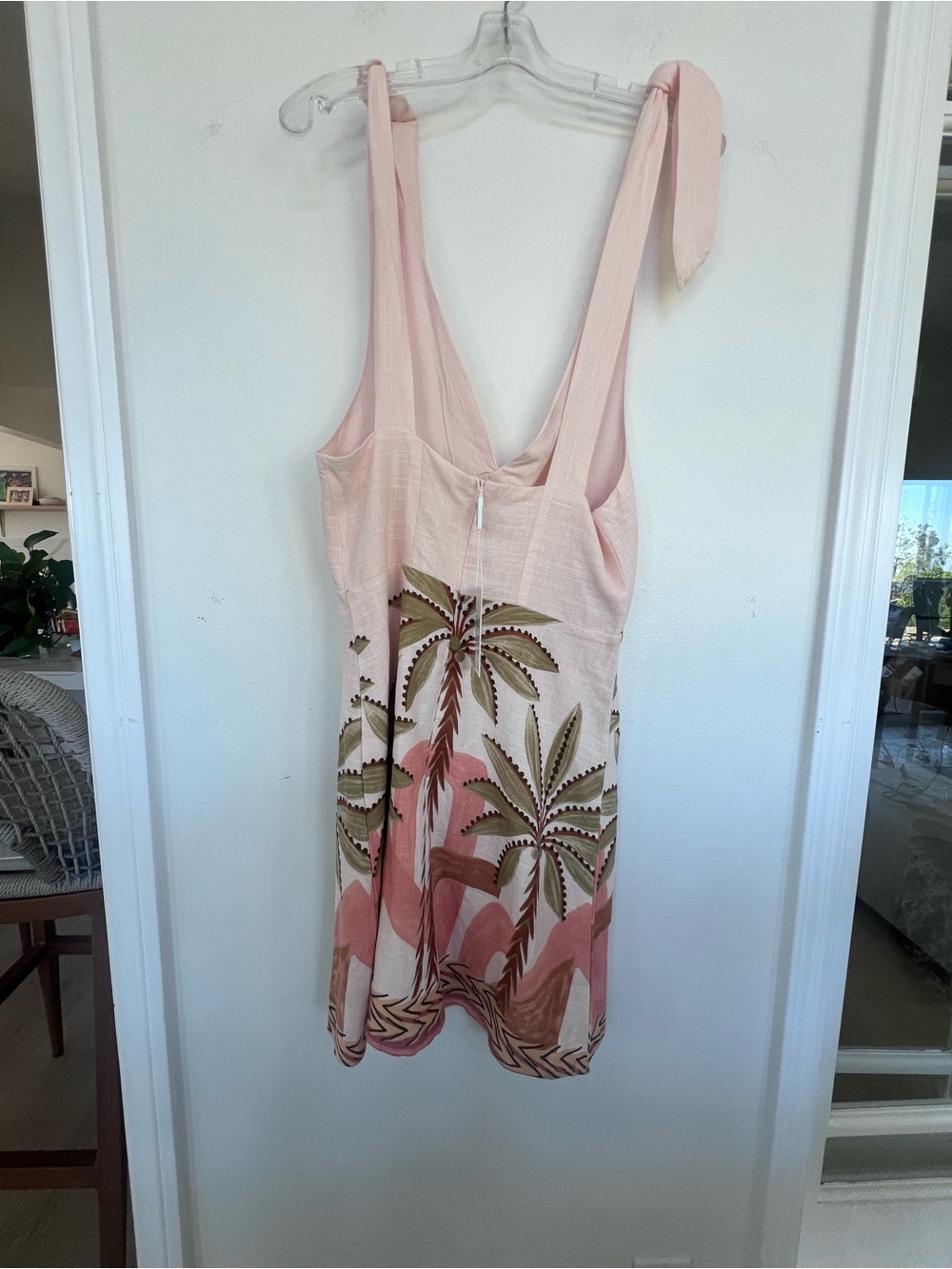 Petal & Pup NWT Linen blend Giada Tie Strap Minidress/ tropical NWT $100 retail - Picture 9 of 10